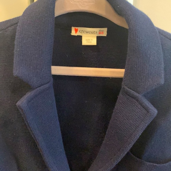 Jcrew Crewcuts Kids Navy Heart Cardigan Sweater - Picture 2 of 4
